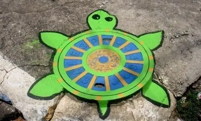 Як оригінально задекорувати каналізаційний колодязь як прикрасити каналізаційний люк (каналізаційний) Як оригінально задекорувати каналізаційний колодязь як прикрасити каналізаційний люк
