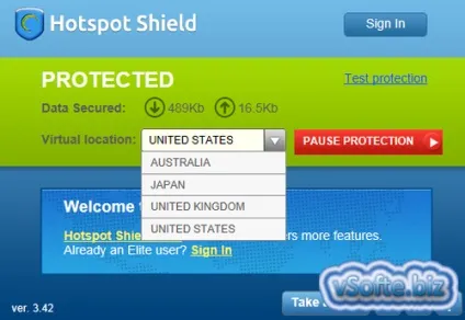 Як користуватися програмою hotspot shield, як змінити ip адресу в hotspot shield
