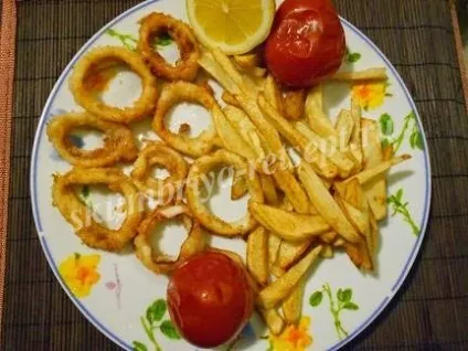 Як посмажити кальмари кільцями (кальмари) Як посмажити кальмари кільцями