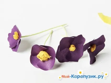 Як зробити фіалки з паперу своїми руками (зробити фіалки паперу) Як зробити фіалки з паперу своїми руками