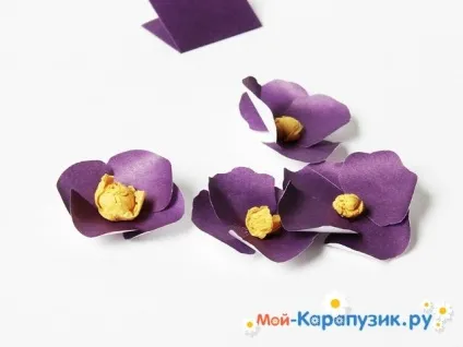 Як зробити фіалки з паперу своїми руками (зробити) Як зробити фіалки з паперу своїми руками