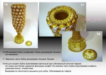 Як зробити кубок з цукерок в подарунок, своїми руками (цукерки) Як зробити кубок з цукерок в подарунок, своїми руками