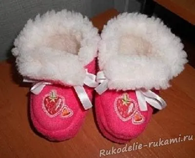 Як зшити теплі чобітки для дитини до 1 року