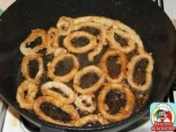 Кальмар смажений кільцями, смачні ласощі (кільцями) Кальмар смажений кільцями, смачні ласощі