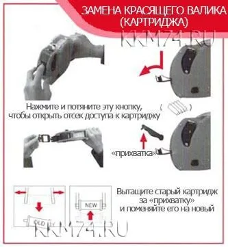 Як заправити стрічку в етикет-пістолет - заміна картриджа етикет-пістолета, Луганськ, ПКФ імпульс