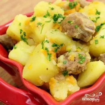 Картопля тушкований з м'ясом - покроковий рецепт з фото на (покрокові рецепти) Картопля тушкований з м'ясом - покроковий рецепт з фото на