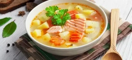 Юшка з голови і хвоста горбуші - рецепти з пшоном, яйцем і рисом (пшоном) Юшка з голови і хвоста горбуші - рецепти з пшоном, яйцем і рисом