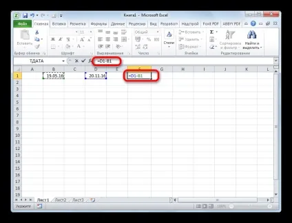 Кількість днів між датами в excel 1