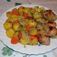 Курячі ніжки з картоплею в духовці (рецепт з фото)