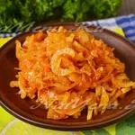 Квашена тушкована капуста з грибами рецепт з фото (рецепт) Квашена тушкована капуста з грибами рецепт з фото