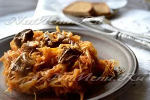 Квашена тушкована капуста з грибами рецепт з фото (грибами) Квашена тушкована капуста з грибами рецепт з фото