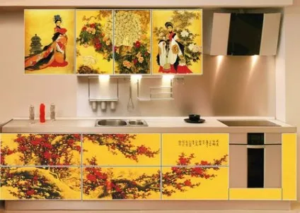 Кухні з фотодруком на фасадах стильні сучасні змдф і скла