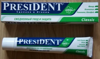 Лінійка зубних паст від тм президент (president)