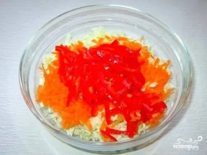 Маринована капуста з червоним перцем - покроковий рецепт з фото на (перцем) Маринована капуста з червоним перцем - покроковий рецепт з фото на