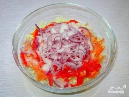Маринована капуста з червоним перцем - покроковий рецепт з фото на (кухарі) Маринована капуста з червоним перцем - покроковий рецепт з фото на