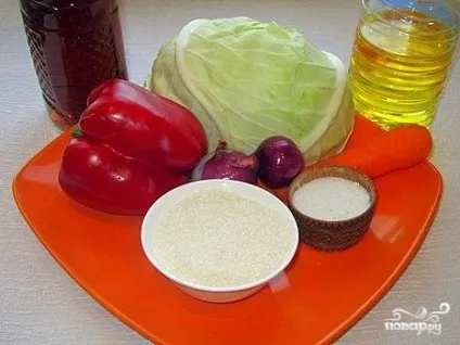 Маринована капуста з червоним перцем - покроковий рецепт з фото на (кулінарія) Маринована капуста з червоним перцем - покроковий рецепт з фото на