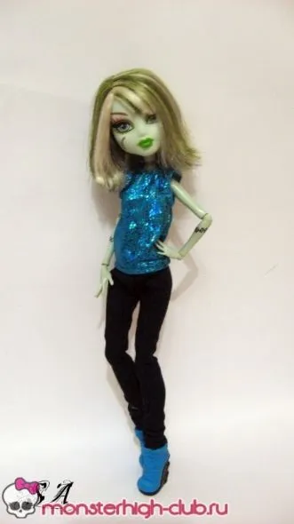 Робимо просту майку і джинси для ляльки мн, monster high club () Робимо просту майку і джинси для ляльки мн, monster high club