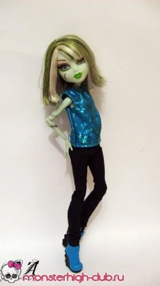Робимо просту майку і джинси для ляльки мн, monster high club () Робимо просту майку і джинси для ляльки мн, monster high club