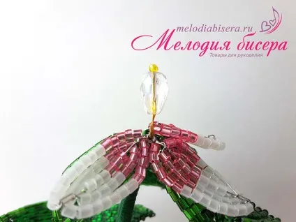Майстер-клас - лотос з бісеру (робимо заготовку плетіння набираємо) Майстер-клас - лотос з бісеру