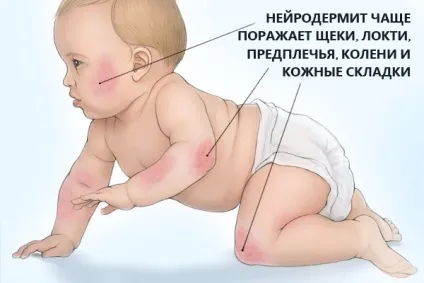 Нейродерміт симптоми і лікування у дітей, як лікувати дитину (симптоми) Нейродерміт симптоми і лікування у дітей, як лікувати дитину