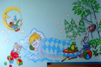 Оформлення спальні в дитячому саду своїми руками (стіни, ліжечка, штори) (оформлення спальні в дитячому саду своїми руками) Оформлення спальні в дитячому саду своїми руками (стіни, ліжечка, штори)