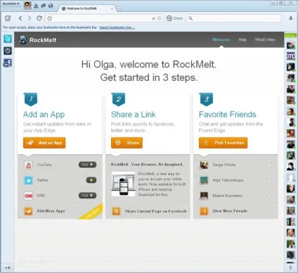 Огляд соціального браузера rockmelt (facebook) Огляд соціального браузера rockmelt