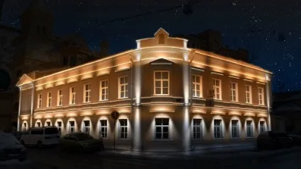 Освітлення фасадів будівель - проекти, види архітектурної та світлодіодного підсвічування, світильники (види) Освітлення фасадів будівель - проекти, види архітектурної та світлодіодного підсвічування, світильники