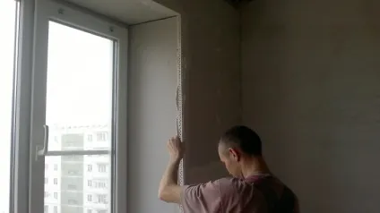Пластикові куточки на укоси (встановлення пластикових куточків) Пластикові куточки на укоси