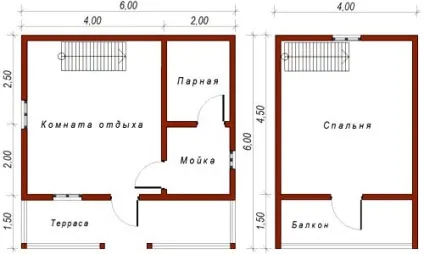Планування і проекти будівництва бань з бруса 6х6, 4х6, 3х4, 4х4 і інших розмірів (бруса) Планування і проекти будівництва бань з бруса 6х6, 4х6, 3х4, 4х4 і інших розмірів