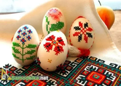 Вишивка на яєчній шкаралупі (оригінальні крашанки) Вишивка на яєчній шкаралупі