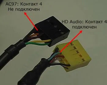 Підключення контактів на передню панель (підключення) Підключення контактів на передню панель