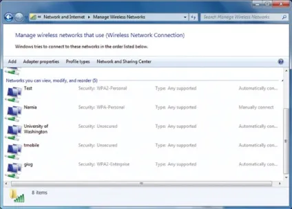 Підключення до бездротових мереж в windows 7