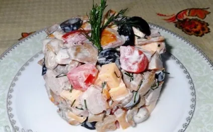 Святковий салат з копченою куркою «рецепти салатів (святковий) Святковий салат з копченою куркою «рецепти салатів
