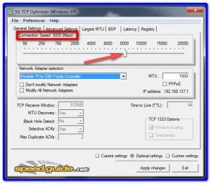 Програма для збільшення швидкості інтернету tcp optimizer