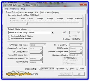 Програма для збільшення швидкості інтернету tcp optimizer
