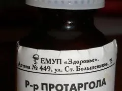 Розчин протарголу для дітей і дорослих інструкція та відгуки