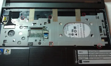 Ремонт ноутбука packard bell ze7