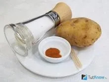 Рецепт троянди з картоплі