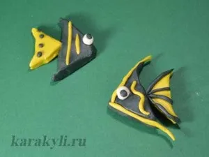 Рибки - ліплення з пластиліну, каракулі (ліплення з пластиліну) Рибки - ліплення з пластиліну, каракулі