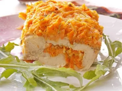 Рецепт запеченої курячої грудки з сиром і морквою (морквою) Рецепт запеченої курячої грудки з сиром і морквою