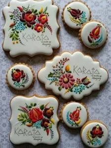 Розпис печива глазур'ю, artотека їжі (гарне печиво) Розпис печива глазур'ю, artотека їжі