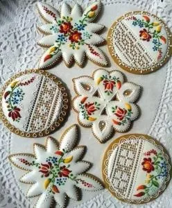 Розпис печива глазур'ю, artотека їжі (гарне печиво) Розпис печива глазур'ю, artотека їжі