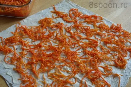 Рулет з лаваша з куркою і корейською морквою рецепт з фото (корейської) Рулет з лаваша з куркою і корейською морквою рецепт з фото