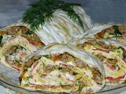 Рулети з лаваша з різними начинками рецепти з фото крок за кроком (начинками) Рулети з лаваша з різними начинками рецепти з фото крок за кроком