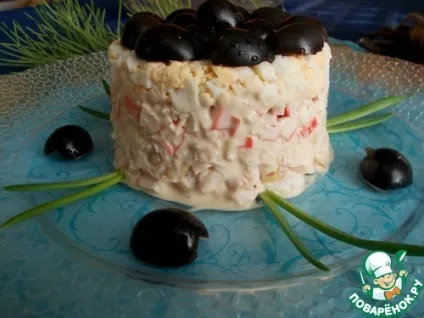 Салат з копченою куркою і маслинами (салат) Салат з копченою куркою і маслинами