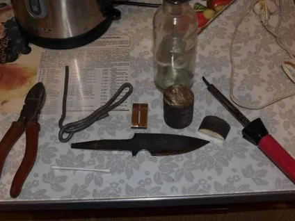 Саморобний ніж з пили по металу (болванку відрізок Больстер) Саморобний ніж з пили по металу