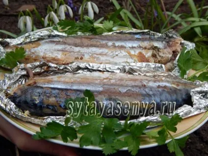 Скумбрія в фользі на багатті покроковий рецепт з фото (скумбрія фользі багатті) Скумбрія в фользі на багатті покроковий рецепт з фото