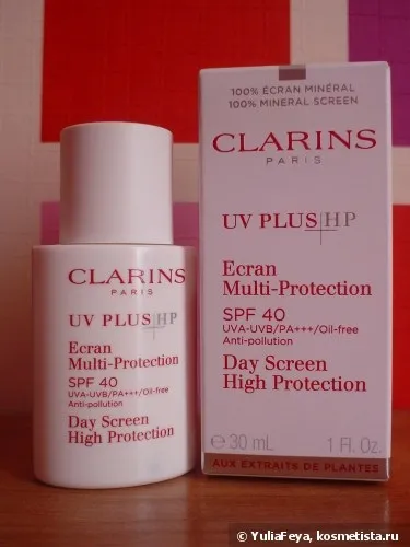 Сонцезахисний екран clarins day screen high protection spf 40 відгуки
