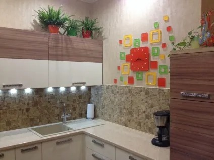 Стільниця для кухні поєднання кольорів, реальні фото, дизайн кухні, інтер'єр, ремонт, фото