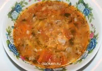 Суп з рисом і маринованими помідорами - рецепт з фото (рецепт) Суп з рисом і маринованими помідорами - рецепт з фото